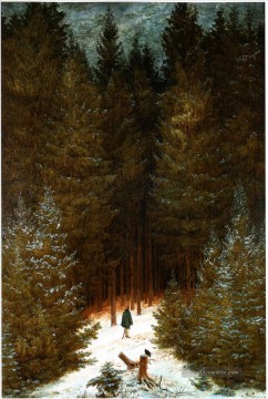 Die Chasseaur Im Wald romantischen Caspar David Friedrich Ölgemälde